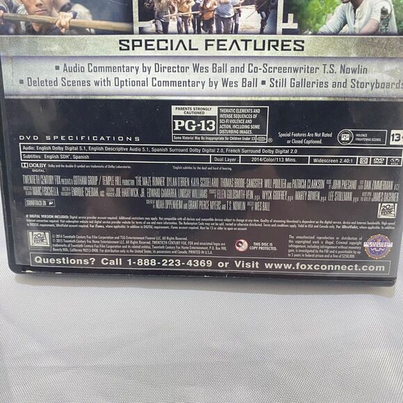 The Maze Runner DVD Movie with Case Rated PG-13 - Picture 6 of 9